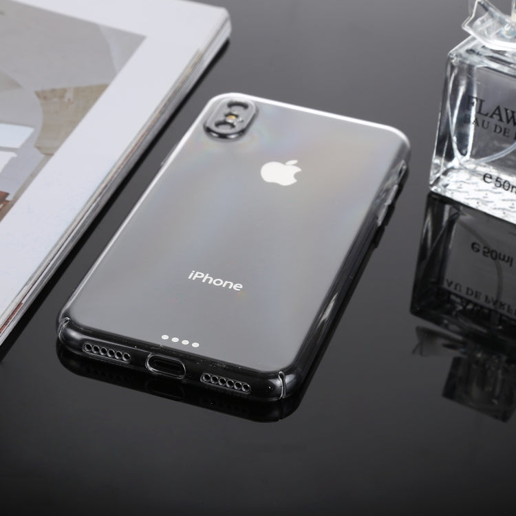 For iPhone X / XS PC Transparent Protective Back Cover Case (Transparent)