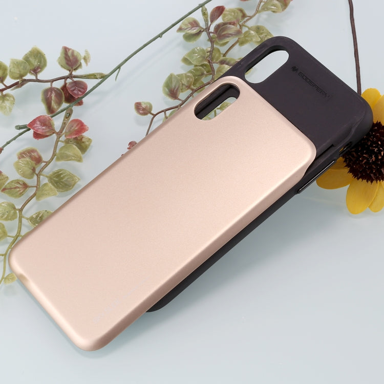 For iPhone X / XS GOOSPERY TPU + PC Sky Slide Bumper Protective Back Case with Card Slots