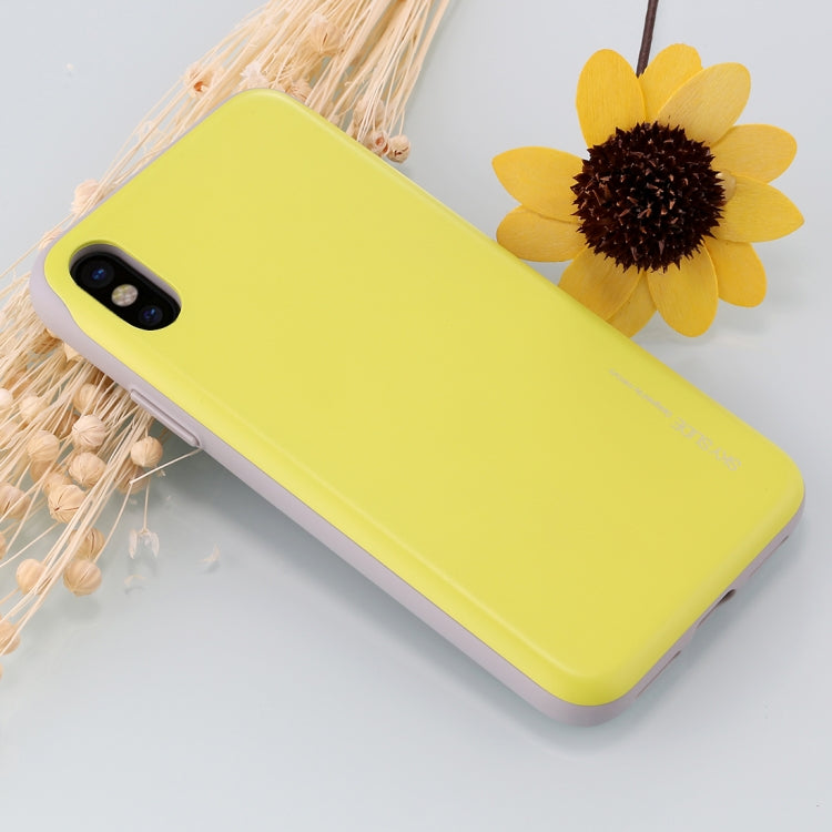 For iPhone X / XS GOOSPERY TPU + PC Sky Slide Bumper Protective Back Case with Card Slots