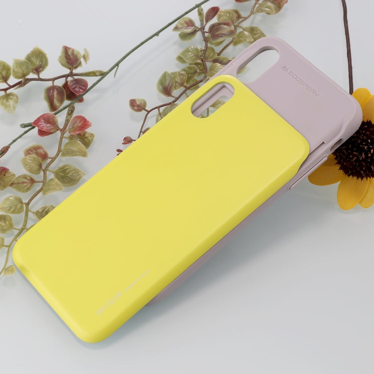 For iPhone X / XS GOOSPERY TPU + PC Sky Slide Bumper Protective Back Case with Card Slots