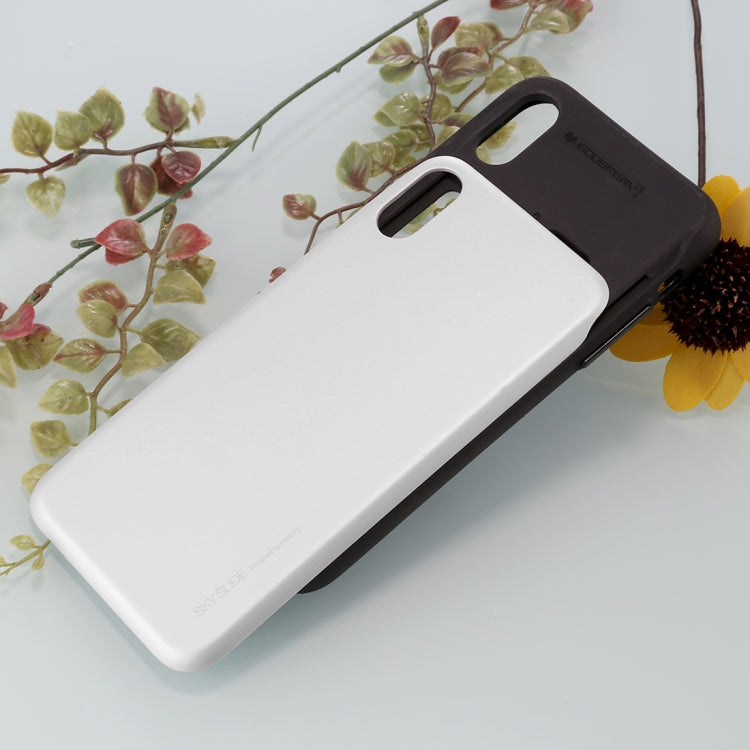 For iPhone X / XS GOOSPERY TPU + PC Sky Slide Bumper Protective Back Case with Card Slots