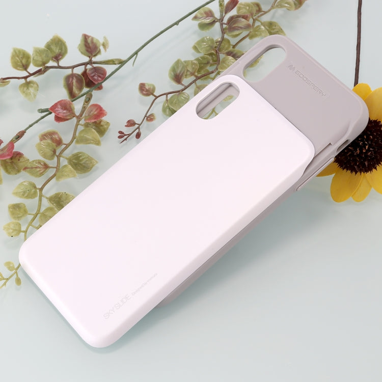 For iPhone X / XS GOOSPERY TPU + PC Sky Slide Bumper Protective Back Case with Card Slots