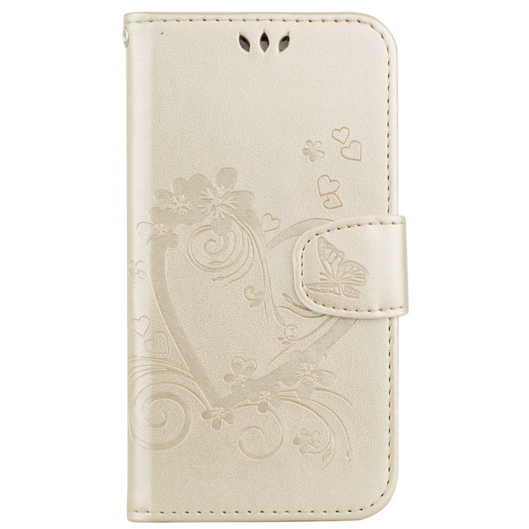 For iPhone X / XS Pressed Flowers Butterfly Love Pattern Horizontal Flip Leather Case with Holder & Card Slots & Wallet & Lanyard & Photo Frame