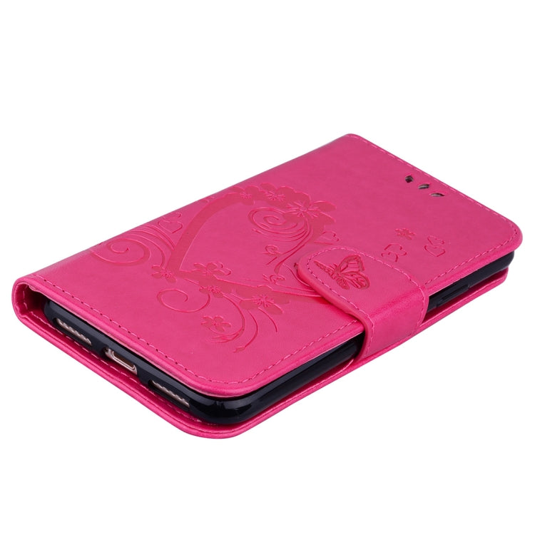 For iPhone X / XS Pressed Flowers Butterfly Love Pattern Horizontal Flip Leather Case with Holder & Card Slots & Wallet & Lanyard & Photo Frame
