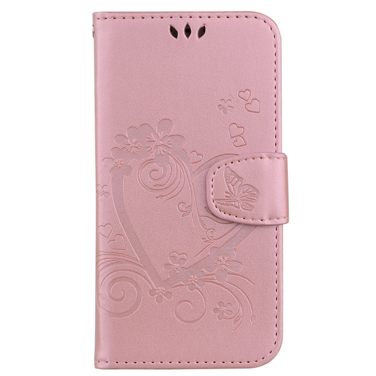 For iPhone X / XS Pressed Flowers Butterfly Love Pattern Horizontal Flip Leather Case with Holder & Card Slots & Wallet & Lanyard & Photo Frame