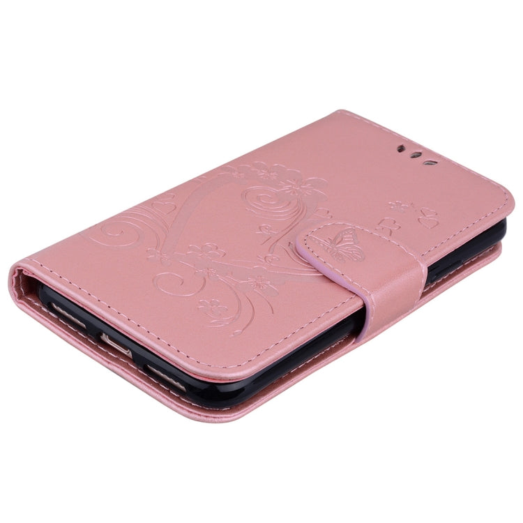 For iPhone X / XS Pressed Flowers Butterfly Love Pattern Horizontal Flip Leather Case with Holder & Card Slots & Wallet & Lanyard & Photo Frame
