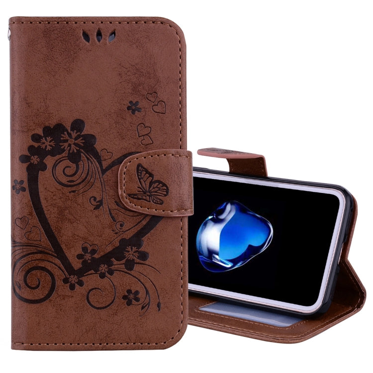 For iPhone X / XS Pressed Flowers Butterfly Love Pattern Horizontal Flip Leather Case with Holder & Card Slots & Wallet & Lanyard & Photo Frame