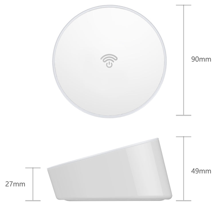 HAMTOD HFC100 10W (Max) Intelligent Qi Standard Wireless Charger, Support Fast Charging, For iPhone, Galaxy, Huawei, Xiaomi, LG, HTC and Other QI Standard Smart Phones (White)