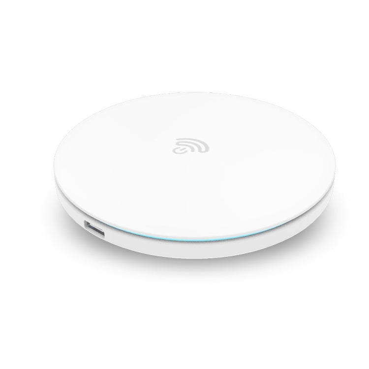 HAMTOD 10W (Max) Round Shape Intelligent Qi Standard Wireless Charger, Support Fast Charging, For iPhone, Galaxy, Huawei, Xiaomi, LG, HTC and Other QI Standard Smart Phones