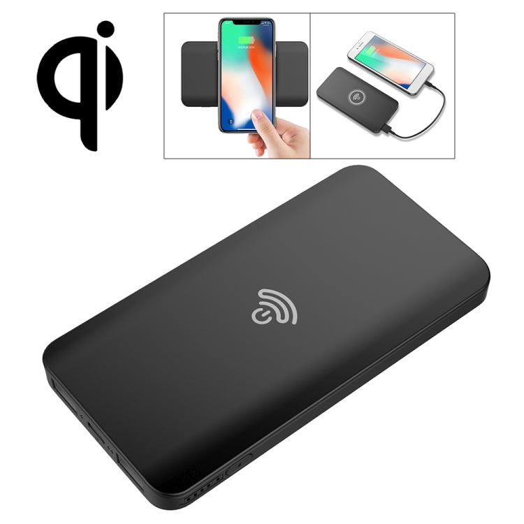 HAMTOD HS1 Portable Intelligent Qi Standard Wireless Charger / Power Bank, Support Fast Charging, For iPhone, Galaxy, Huawei, Xiaomi, LG, HTC and Other QI Standard Smart Phones