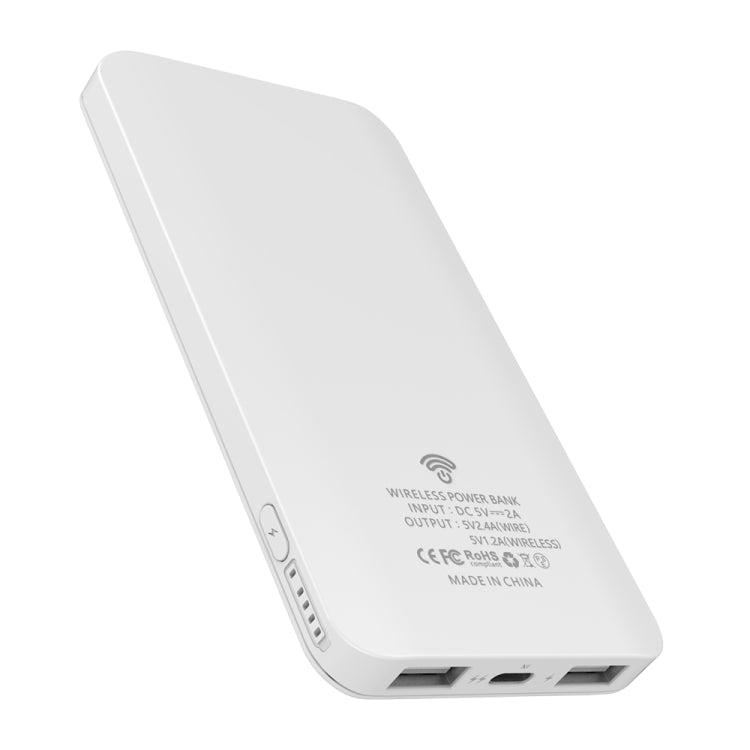 HAMTOD HS1 Portable Intelligent Qi Standard Wireless Charger / Power Bank, Support Fast Charging, For iPhone, Galaxy, Huawei, Xiaomi, LG, HTC and Other QI Standard Smart Phones
