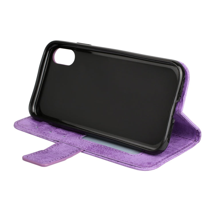 For iPhone X / XS Mandragora Pattern Crystal Encrusted Horizontal Flip Leather Case with Card Slot & Holder & Wallet & Lanyard