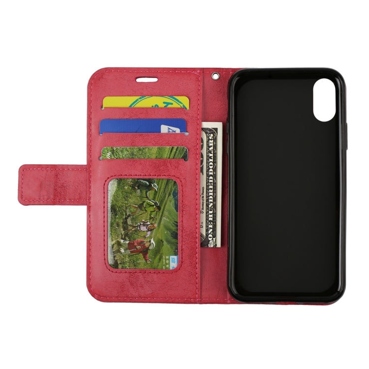 For iPhone X / XS Mandragora Pattern Crystal Encrusted Horizontal Flip Leather Case with Card Slot & Holder & Wallet & Lanyard