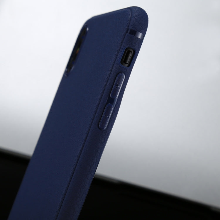 For iPhone X / XS Litchi Texture TPU Protective Soft Back Case