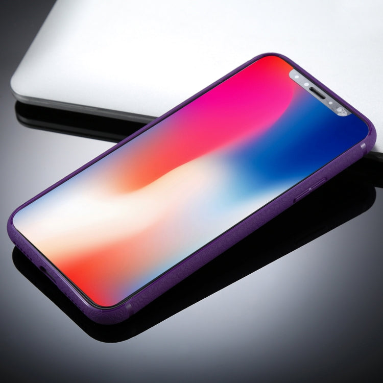 For iPhone X / XS Litchi Texture TPU Protective Soft Back Case