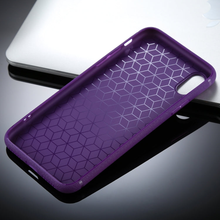 For iPhone X / XS Litchi Texture TPU Protective Soft Back Case