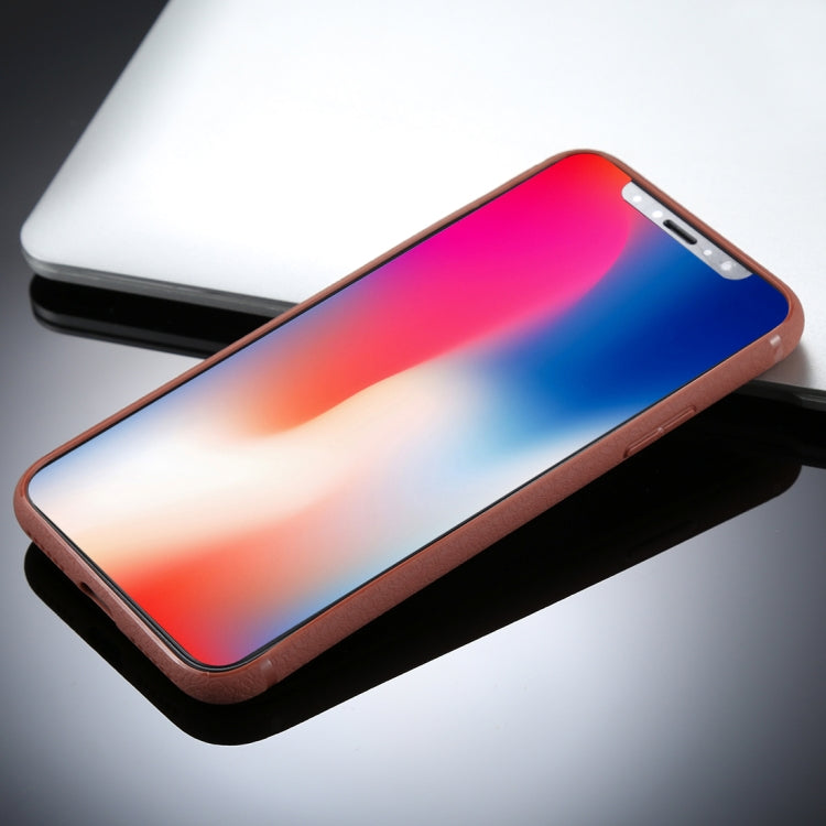 For iPhone X / XS Litchi Texture TPU Protective Soft Back Case