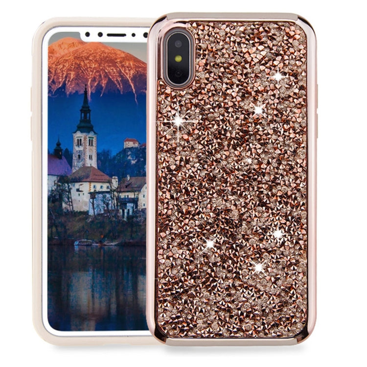 For iPhone X / XS Diamond Series Electroplating PC TPU Protective Case