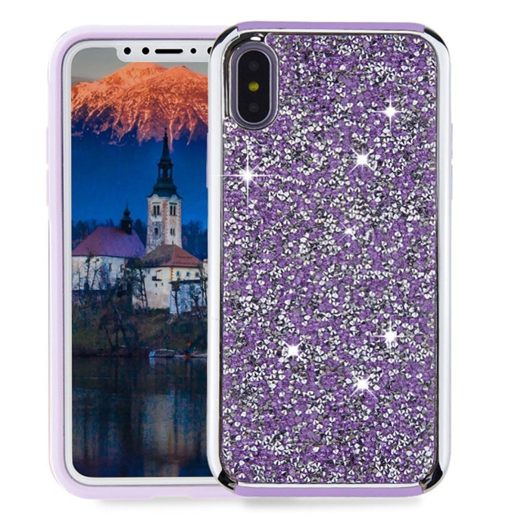 For iPhone X / XS Diamond Series Electroplating PC TPU Protective Case
