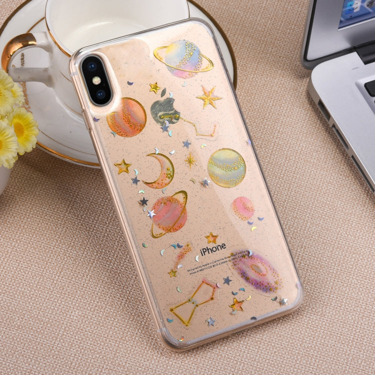 For iPhone X / XS Star Pattern TPU Protective Back Cover Case