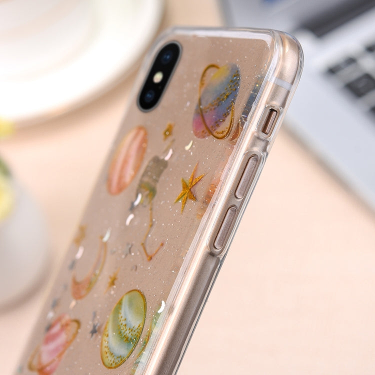 For iPhone X / XS Star Pattern TPU Protective Back Cover Case