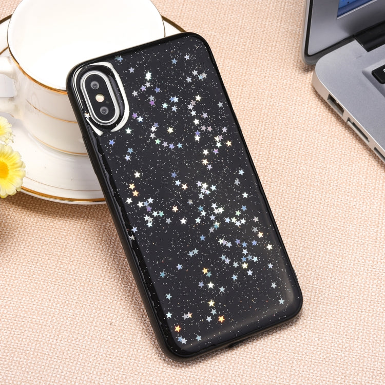 For iPhone X / XS Starry Sky Pattern TPU Protective Back Cover Case