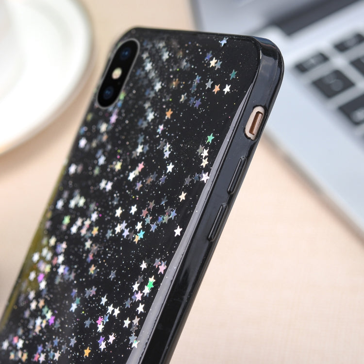 For iPhone X / XS Starry Sky Pattern TPU Protective Back Cover Case