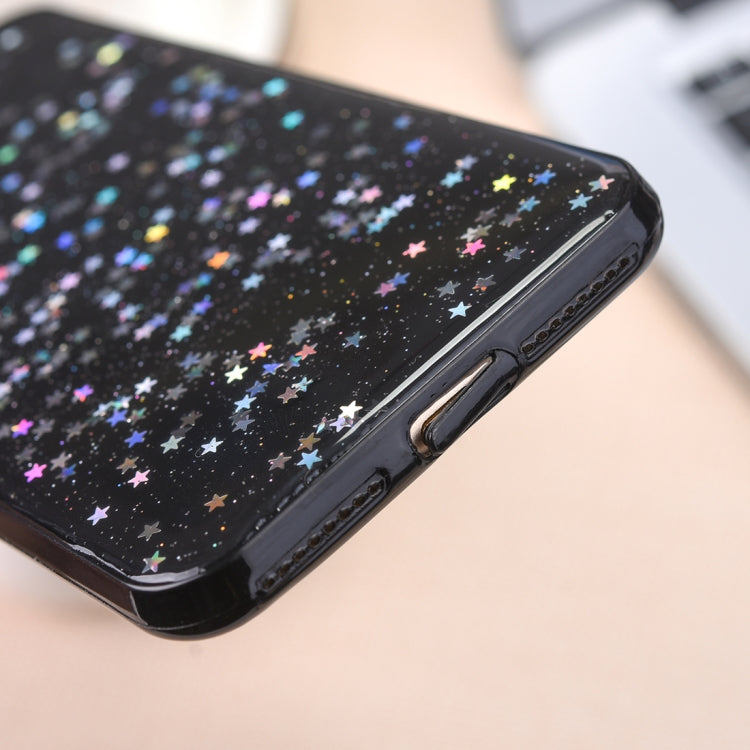 For iPhone X / XS Starry Sky Pattern TPU Protective Back Cover Case