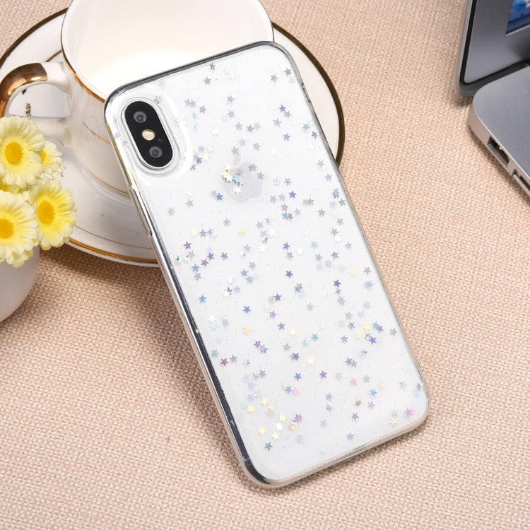 For iPhone X / XS Starry Sky Pattern TPU Protective Back Cover Case