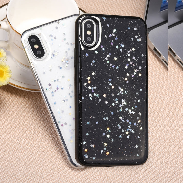 For iPhone X / XS Starry Sky Pattern TPU Protective Back Cover Case
