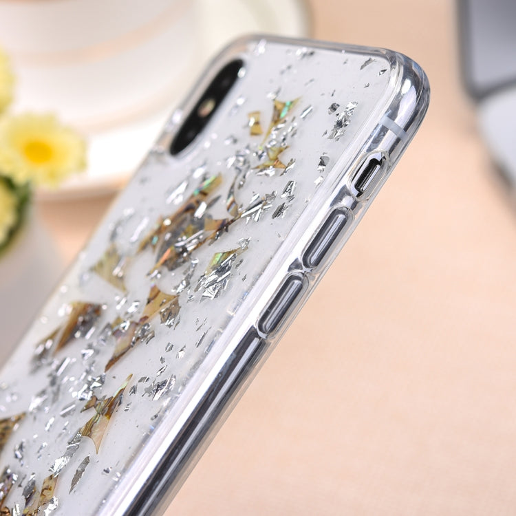 For iPhone X / XS Glitter Shell Pattern Protective Back Cover Soft Case