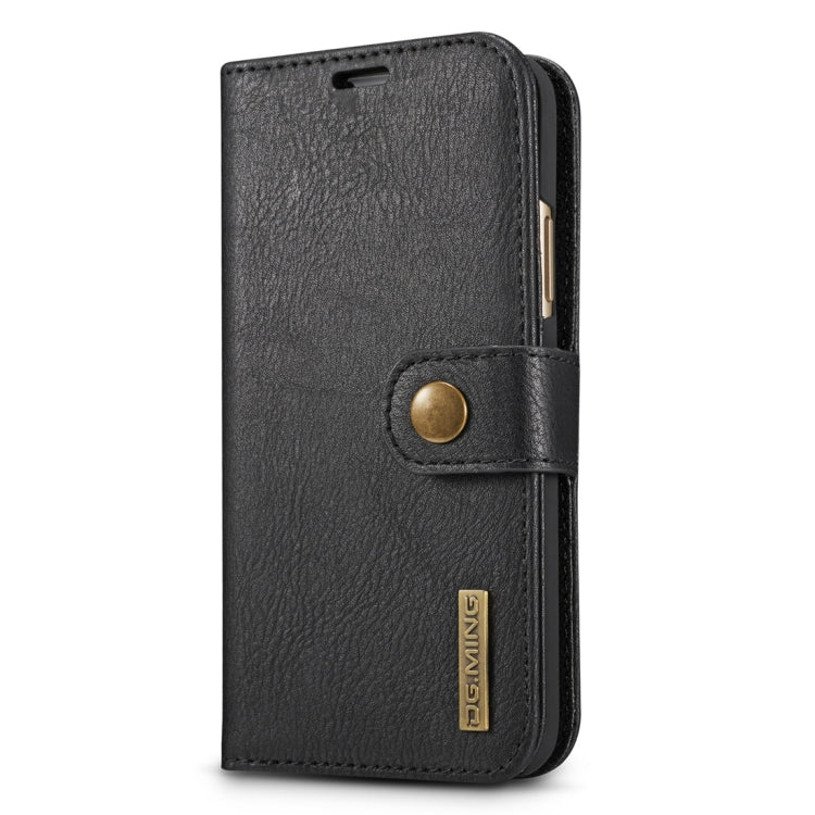 For iPhone X / XS DG.MING  Crazy Horse Texture Horizontal Flip Detachable Magnetic Protective Case with Holder & Card Slots & Wallet