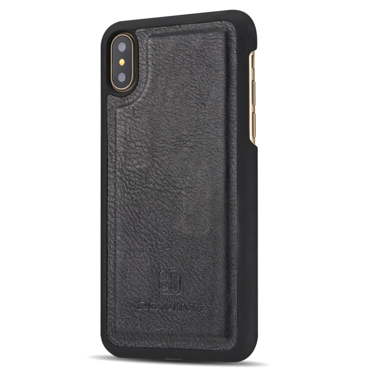 For iPhone X / XS DG.MING  Crazy Horse Texture Horizontal Flip Detachable Magnetic Protective Case with Holder & Card Slots & Wallet