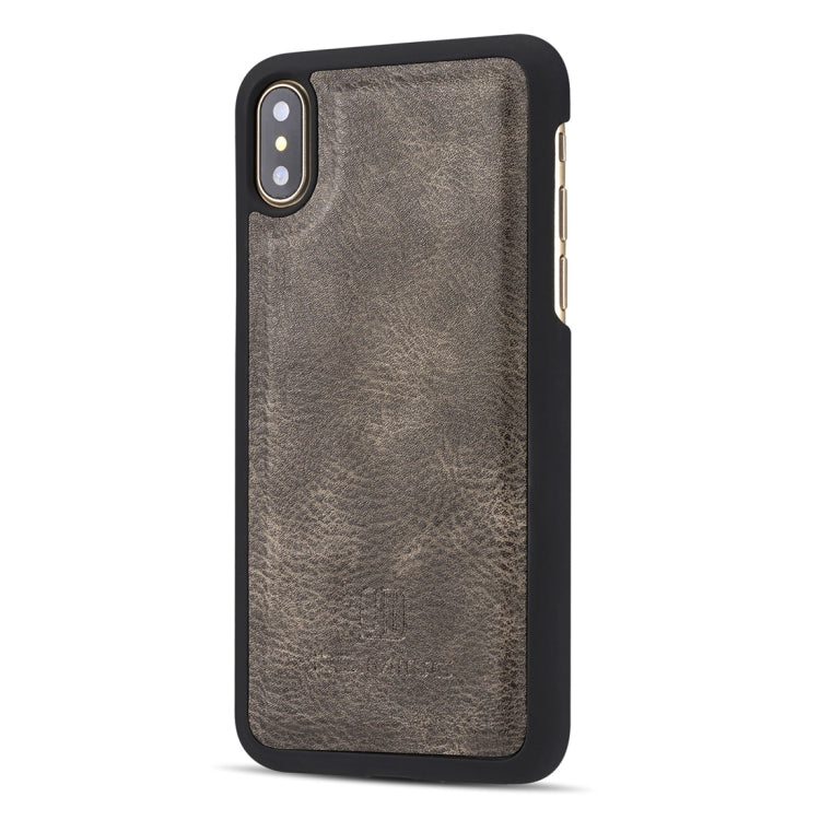 For iPhone X / XS DG.MING  Crazy Horse Texture Horizontal Flip Detachable Magnetic Protective Case with Holder & Card Slots & Wallet