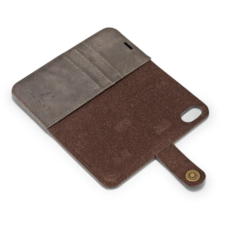 For iPhone X / XS DG.MING  Crazy Horse Texture Horizontal Flip Detachable Magnetic Protective Case with Holder & Card Slots & Wallet