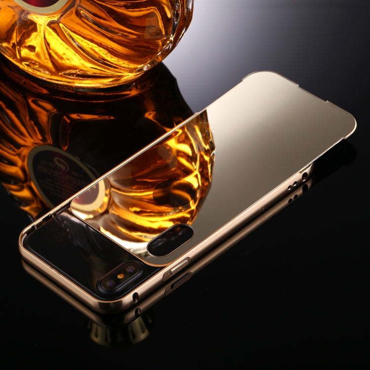 For iPhone X / XS Electroplating + PC Mirror Protective Back Cover Case