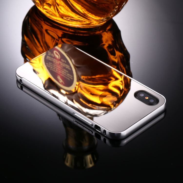 For iPhone X / XS Electroplating + PC Mirror Protective Back Cover Case