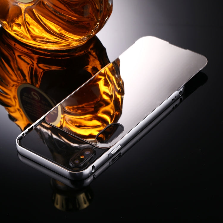 For iPhone X / XS Electroplating + PC Mirror Protective Back Cover Case