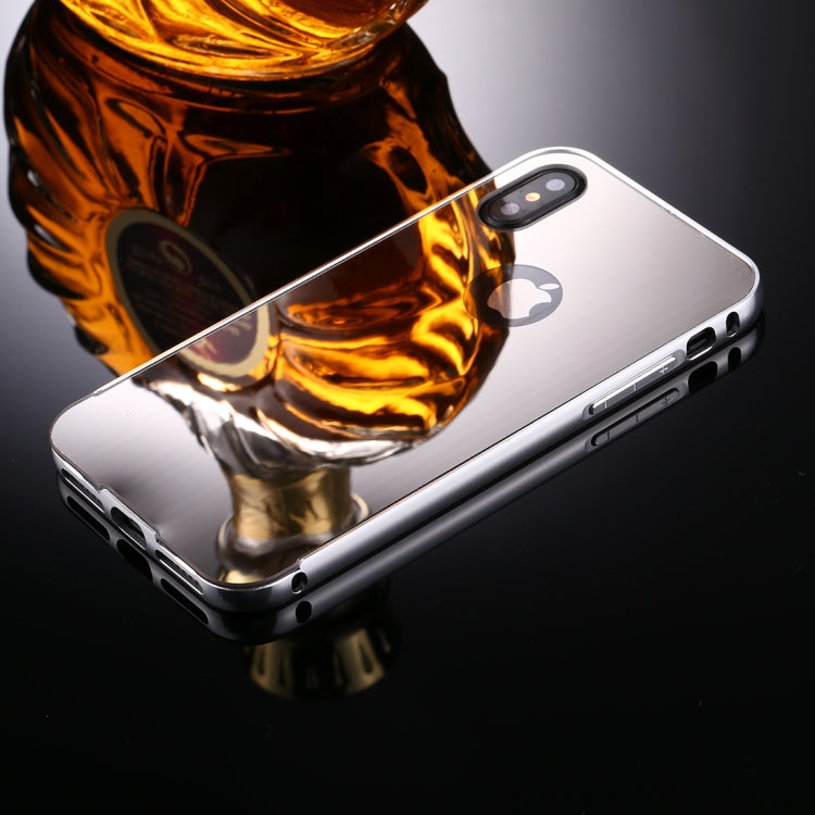 For iPhone X / XS Electroplating + PC Mirror Protective Back Cover Case