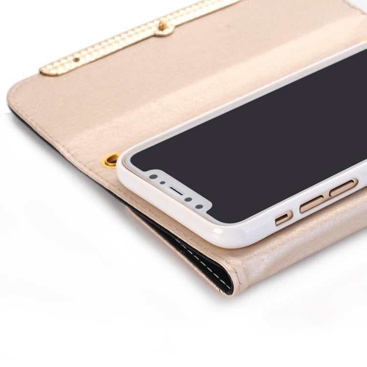 For iPhone X / XS Shoulder Bag Shaped PU Leather Horizontal Flip Protective Case Cover with Card Slots & Wallet