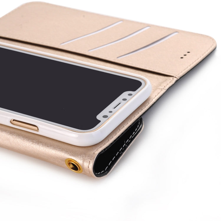 For iPhone X / XS Shoulder Bag Shaped PU Leather Horizontal Flip Protective Case Cover with Card Slots & Wallet