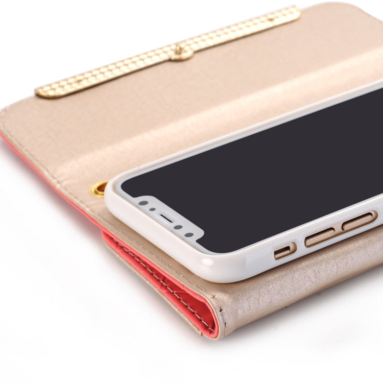 For iPhone X / XS Shoulder Bag Shaped PU Leather Horizontal Flip Protective Case Cover with Card Slots & Wallet