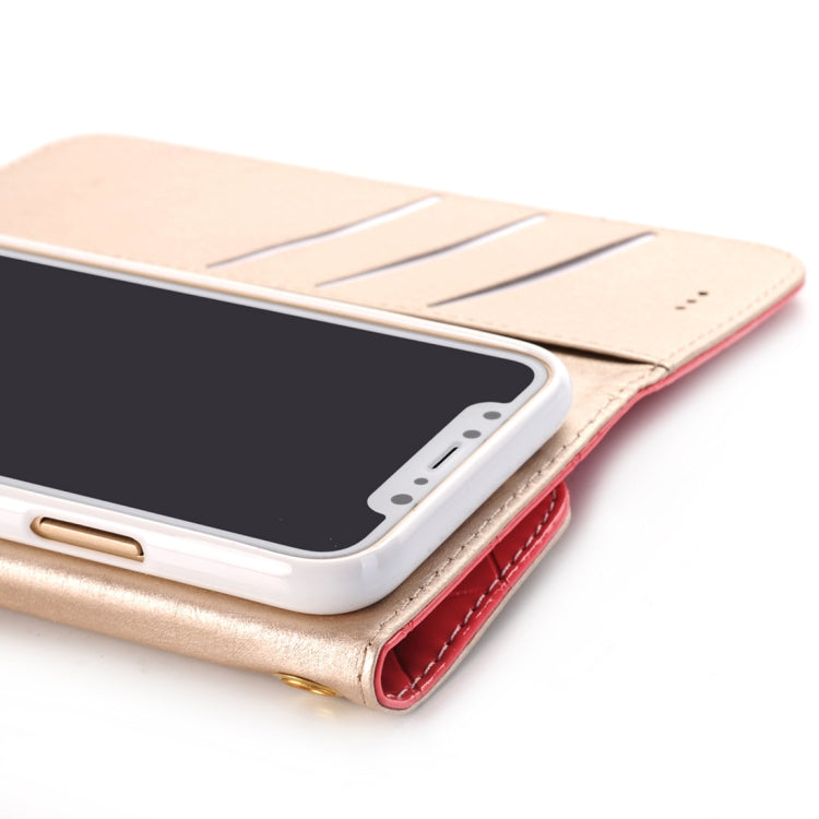 For iPhone X / XS Shoulder Bag Shaped PU Leather Horizontal Flip Protective Case Cover with Card Slots & Wallet