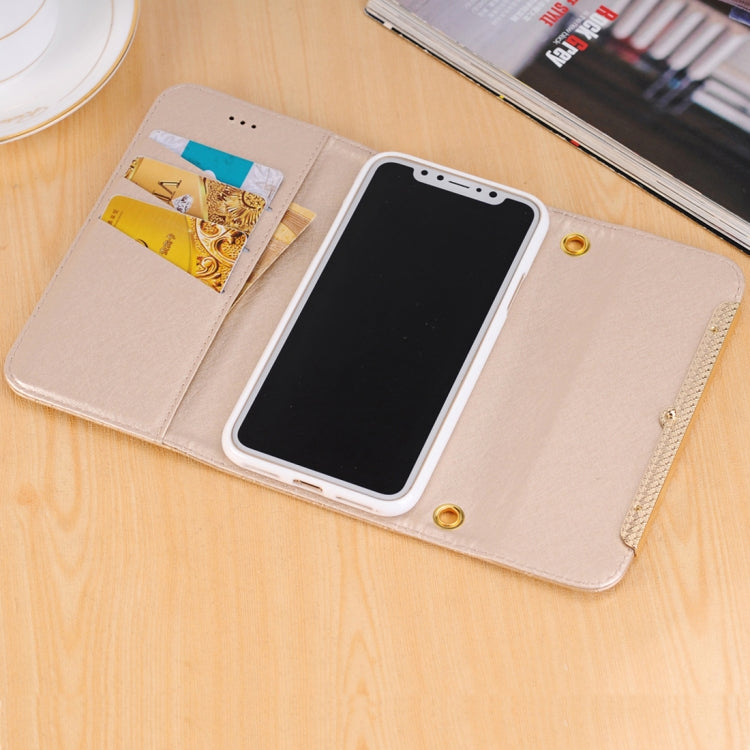 For iPhone X / XS Shoulder Bag Shaped PU Leather Horizontal Flip Protective Case Cover with Card Slots & Wallet