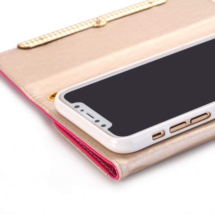 For iPhone X / XS Shoulder Bag Shaped PU Leather Horizontal Flip Protective Case Cover with Card Slots & Wallet