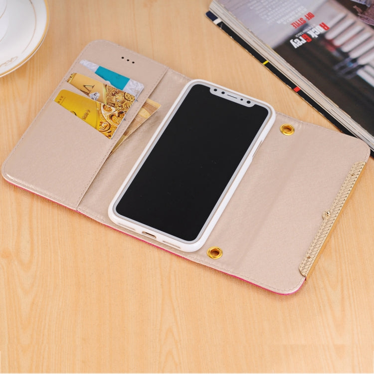 For iPhone X / XS Shoulder Bag Shaped PU Leather Horizontal Flip Protective Case Cover with Card Slots & Wallet