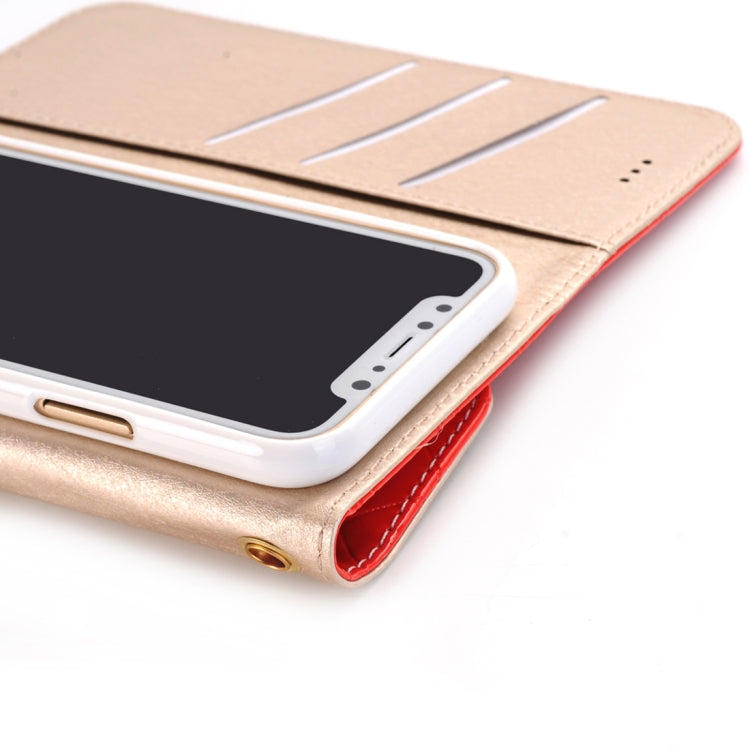 For iPhone X / XS Shoulder Bag Shaped PU Leather Horizontal Flip Protective Case Cover with Card Slots & Wallet