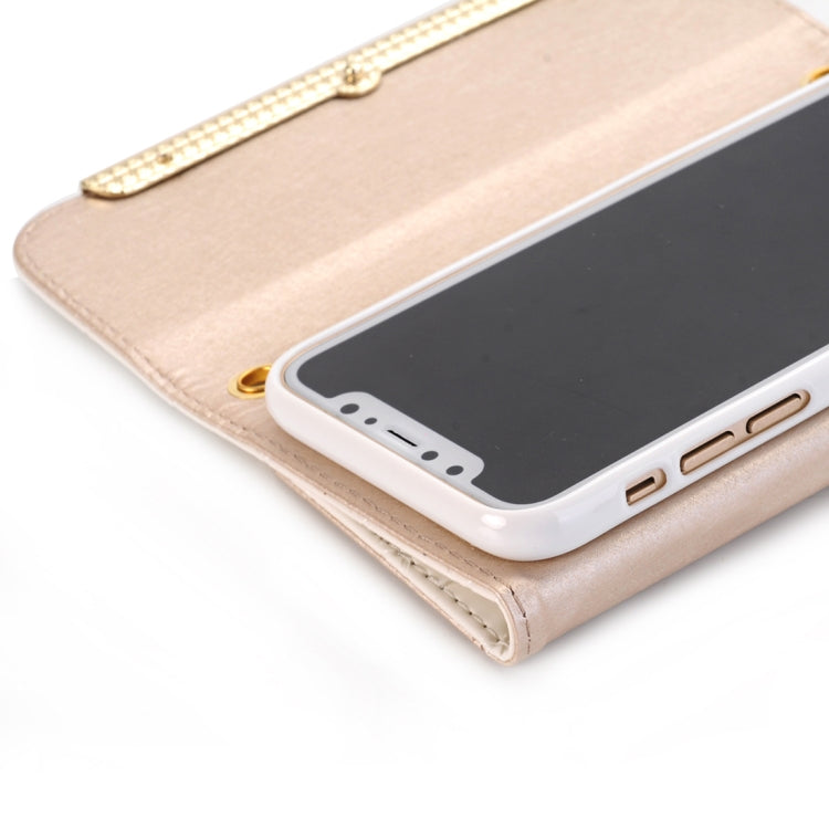 For iPhone X / XS Shoulder Bag Shaped PU Leather Horizontal Flip Protective Case Cover with Card Slots & Wallet