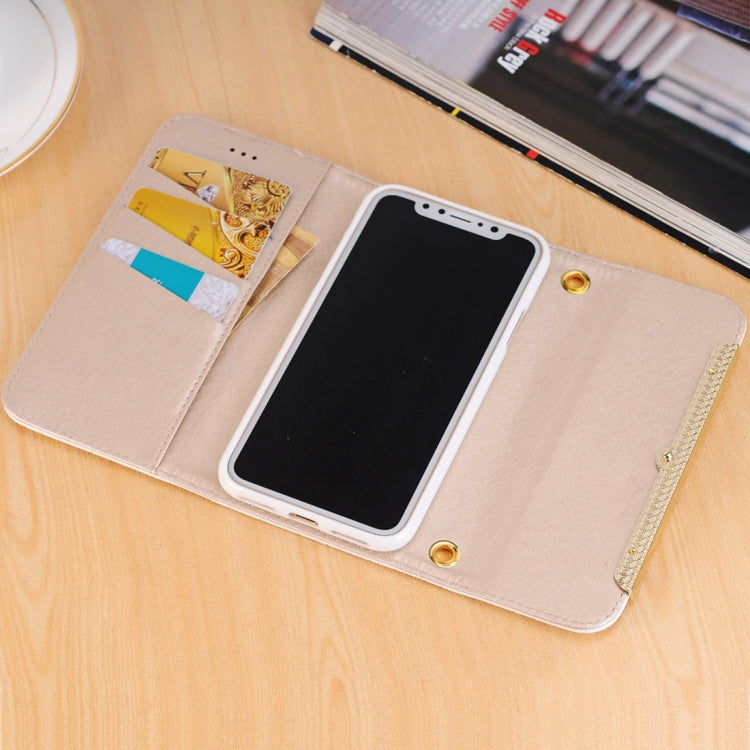 For iPhone X / XS Shoulder Bag Shaped PU Leather Horizontal Flip Protective Case Cover with Card Slots & Wallet