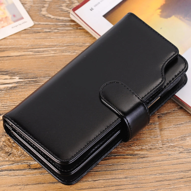 For iPhone X / XS 2 in 1 PU Leather 3-layer Horizontal Flip Protective Case with Card Slots & Wallet